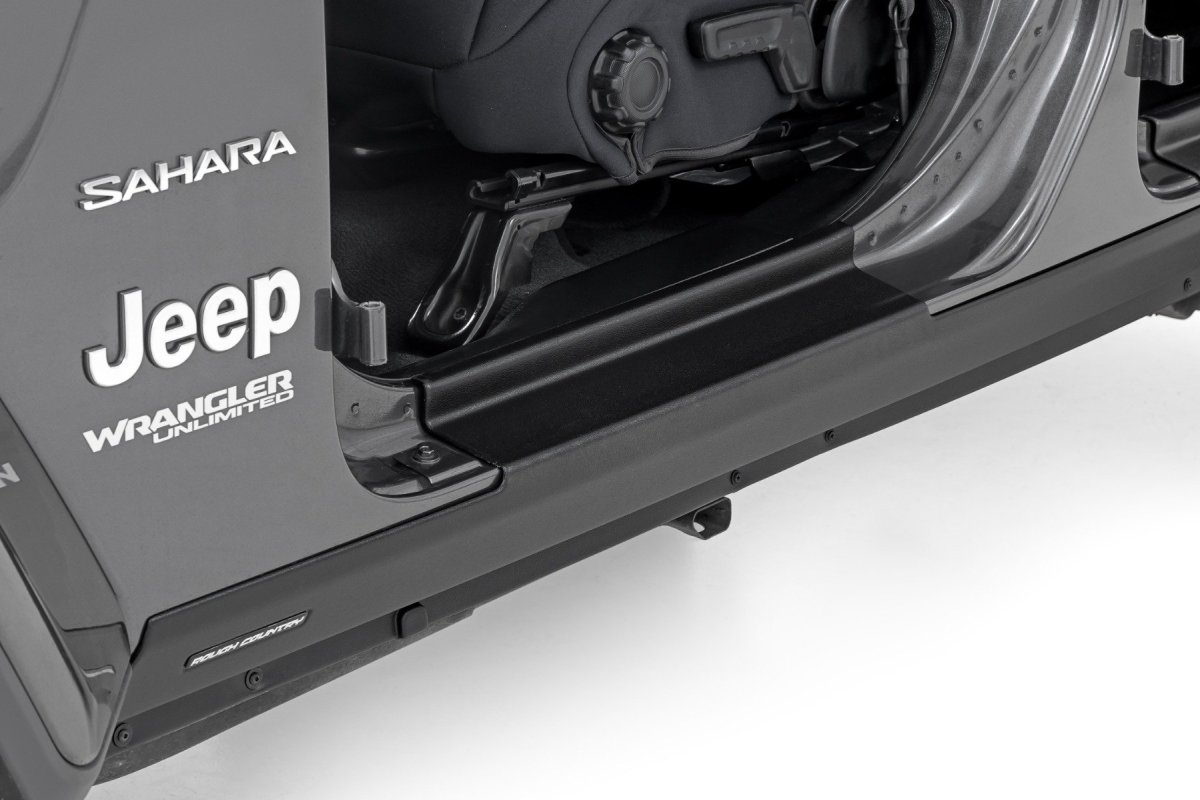 Jeep Wrangler Unlimited Rocker Sill Plates - Rough Country - '18-'25